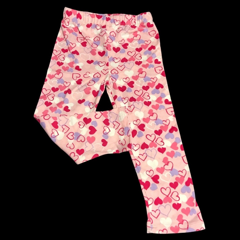 Btween Baby Girls Cute Fleece Heart Hoodie Leggings Set size 12 - 24 Months Pink - Picture 8 of 10